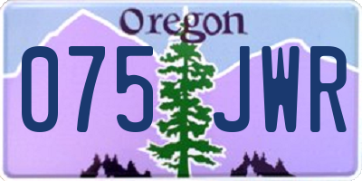 OR license plate 075JWR