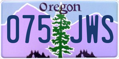 OR license plate 075JWS
