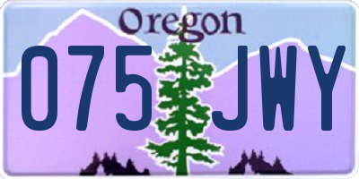 OR license plate 075JWY