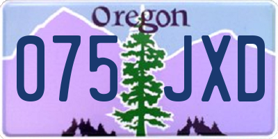 OR license plate 075JXD