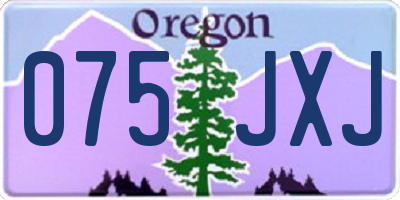 OR license plate 075JXJ