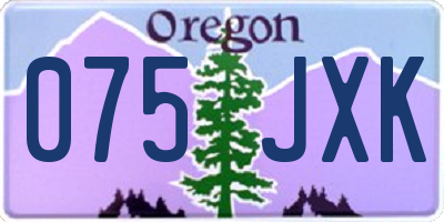 OR license plate 075JXK