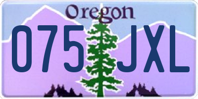 OR license plate 075JXL