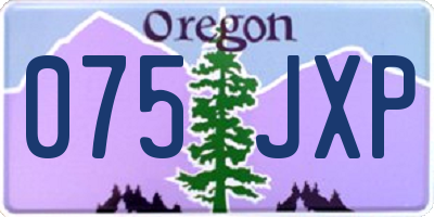 OR license plate 075JXP