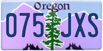 OR license plate 075JXS