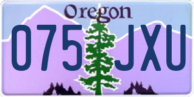 OR license plate 075JXU