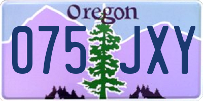 OR license plate 075JXY