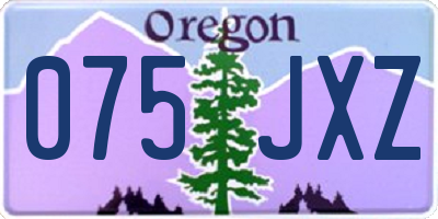 OR license plate 075JXZ