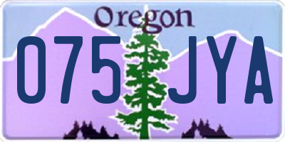 OR license plate 075JYA