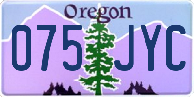 OR license plate 075JYC
