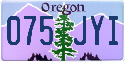 OR license plate 075JYI