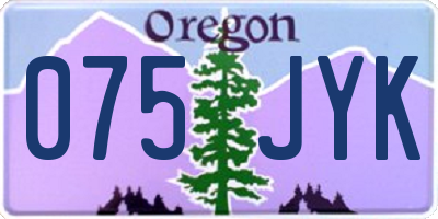 OR license plate 075JYK