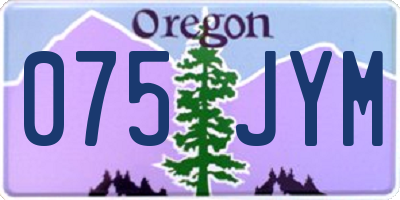 OR license plate 075JYM