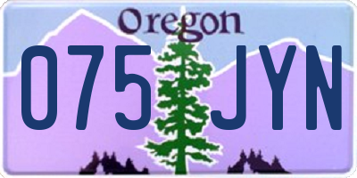 OR license plate 075JYN