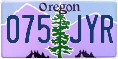 OR license plate 075JYR