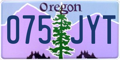 OR license plate 075JYT