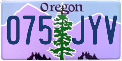OR license plate 075JYV