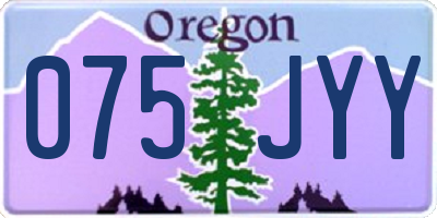 OR license plate 075JYY