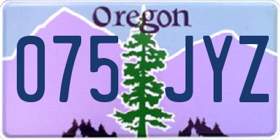 OR license plate 075JYZ