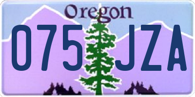 OR license plate 075JZA