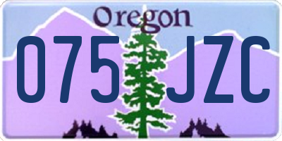 OR license plate 075JZC