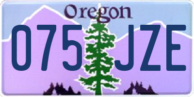 OR license plate 075JZE