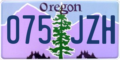 OR license plate 075JZH