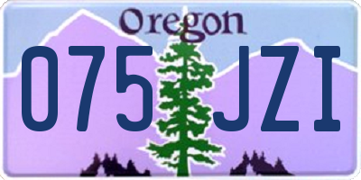 OR license plate 075JZI
