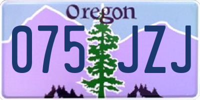 OR license plate 075JZJ