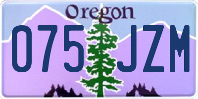 OR license plate 075JZM