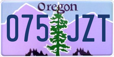 OR license plate 075JZT