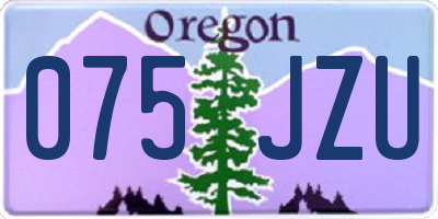OR license plate 075JZU