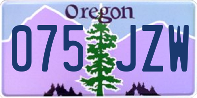 OR license plate 075JZW