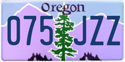 OR license plate 075JZZ