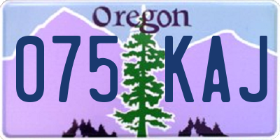 OR license plate 075KAJ
