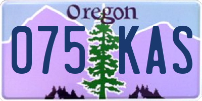 OR license plate 075KAS