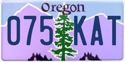 OR license plate 075KAT