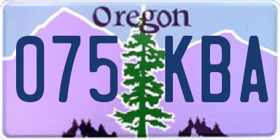 OR license plate 075KBA