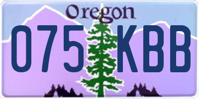 OR license plate 075KBB