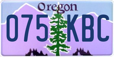 OR license plate 075KBC