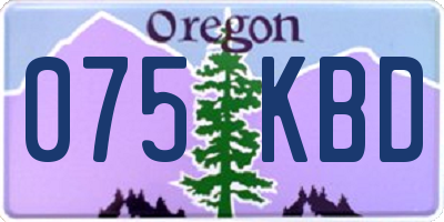 OR license plate 075KBD