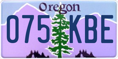 OR license plate 075KBE