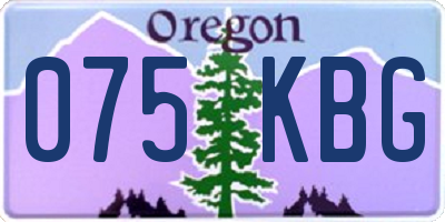 OR license plate 075KBG