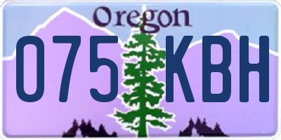 OR license plate 075KBH