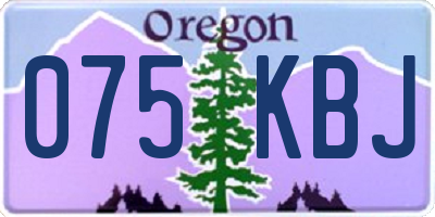 OR license plate 075KBJ