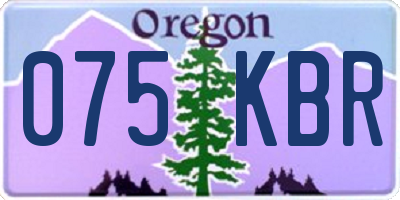 OR license plate 075KBR