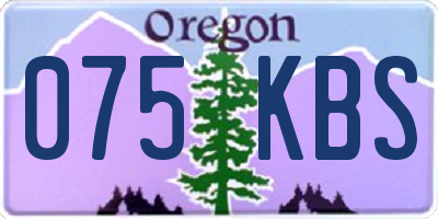 OR license plate 075KBS