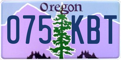 OR license plate 075KBT