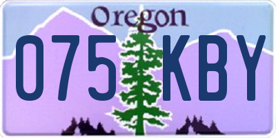 OR license plate 075KBY