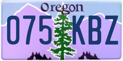 OR license plate 075KBZ